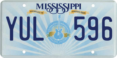MS license plate YUL596