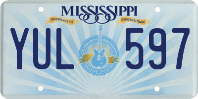 MS license plate YUL597
