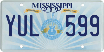MS license plate YUL599