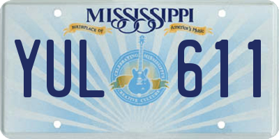 MS license plate YUL611