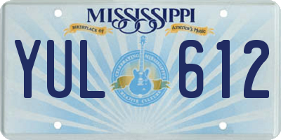 MS license plate YUL612