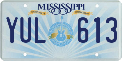MS license plate YUL613