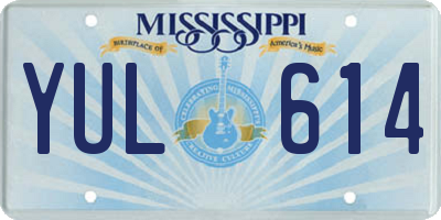 MS license plate YUL614