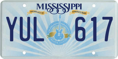 MS license plate YUL617