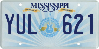 MS license plate YUL621