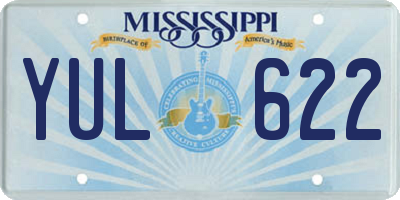MS license plate YUL622