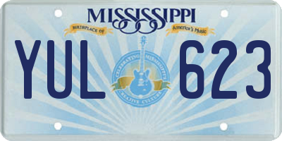 MS license plate YUL623