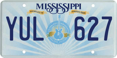 MS license plate YUL627