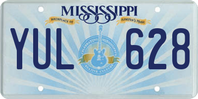 MS license plate YUL628