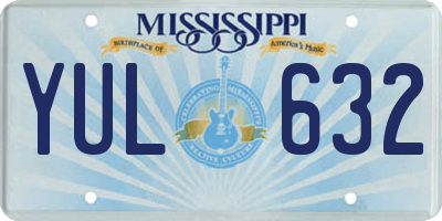 MS license plate YUL632