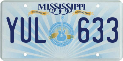 MS license plate YUL633