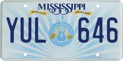 MS license plate YUL646