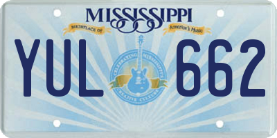 MS license plate YUL662