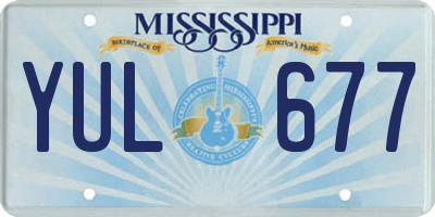MS license plate YUL677