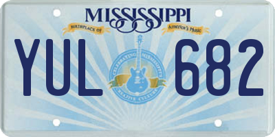 MS license plate YUL682