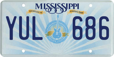 MS license plate YUL686