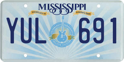 MS license plate YUL691