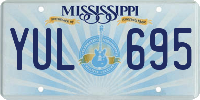 MS license plate YUL695