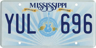 MS license plate YUL696