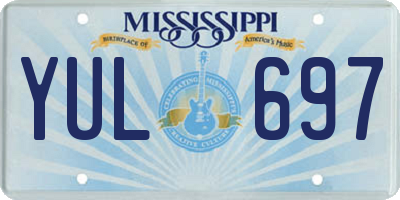 MS license plate YUL697