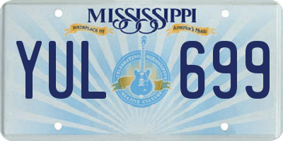 MS license plate YUL699