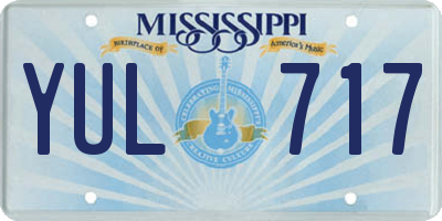 MS license plate YUL717