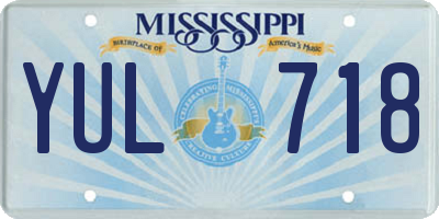 MS license plate YUL718