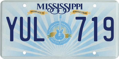 MS license plate YUL719