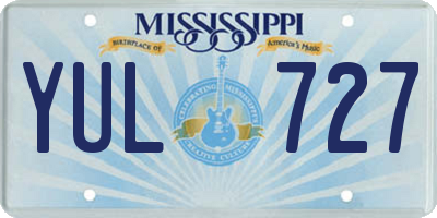 MS license plate YUL727
