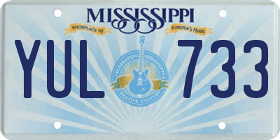 MS license plate YUL733
