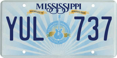 MS license plate YUL737