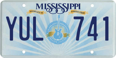 MS license plate YUL741