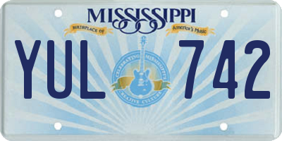 MS license plate YUL742