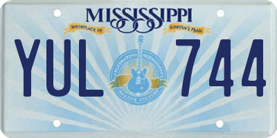 MS license plate YUL744