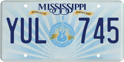 MS license plate YUL745