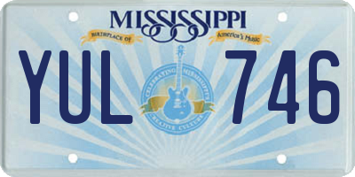 MS license plate YUL746