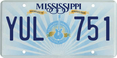 MS license plate YUL751