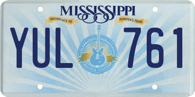 MS license plate YUL761