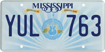 MS license plate YUL763