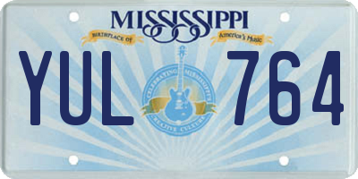 MS license plate YUL764