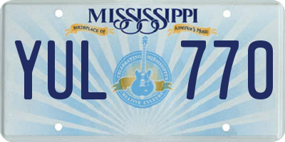 MS license plate YUL770