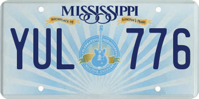 MS license plate YUL776