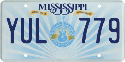 MS license plate YUL779