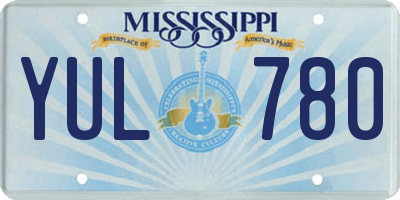 MS license plate YUL780