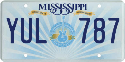 MS license plate YUL787