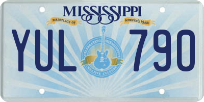 MS license plate YUL790