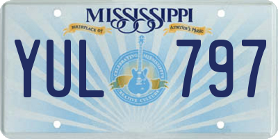 MS license plate YUL797