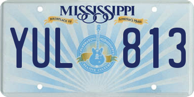 MS license plate YUL813