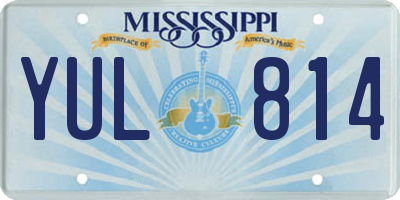 MS license plate YUL814