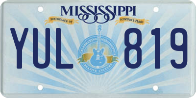MS license plate YUL819
